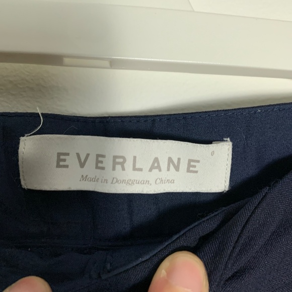 Everlane Navy Slim Wool Ankle Trousers- Size 0 - Picture 5 of 6